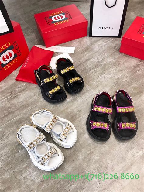 gucci sandals diamonds